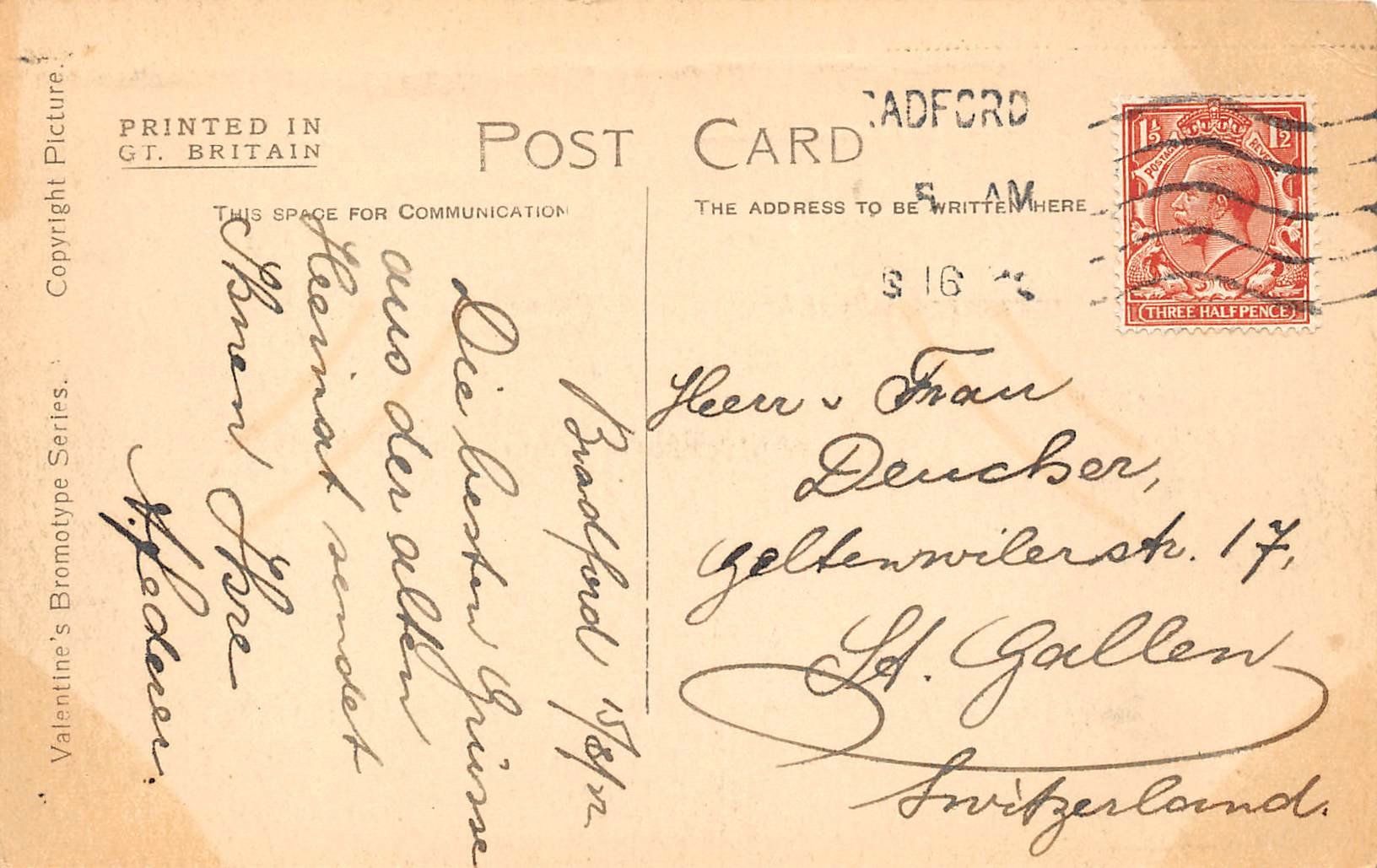 Cartoline postali: Bradford, Manningham Park – Usato da Ottikon b.Kemptth. venduto da Neptun1974 1