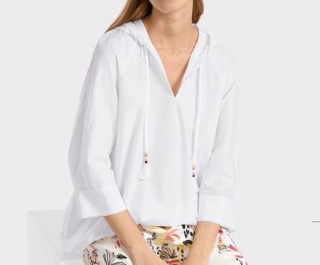 Marccain Legere Bluse mit edler Seide Gr 38 N3