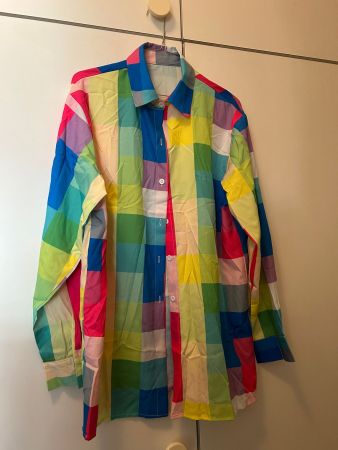 Camicia a quadretti poliestere tg.M uomo