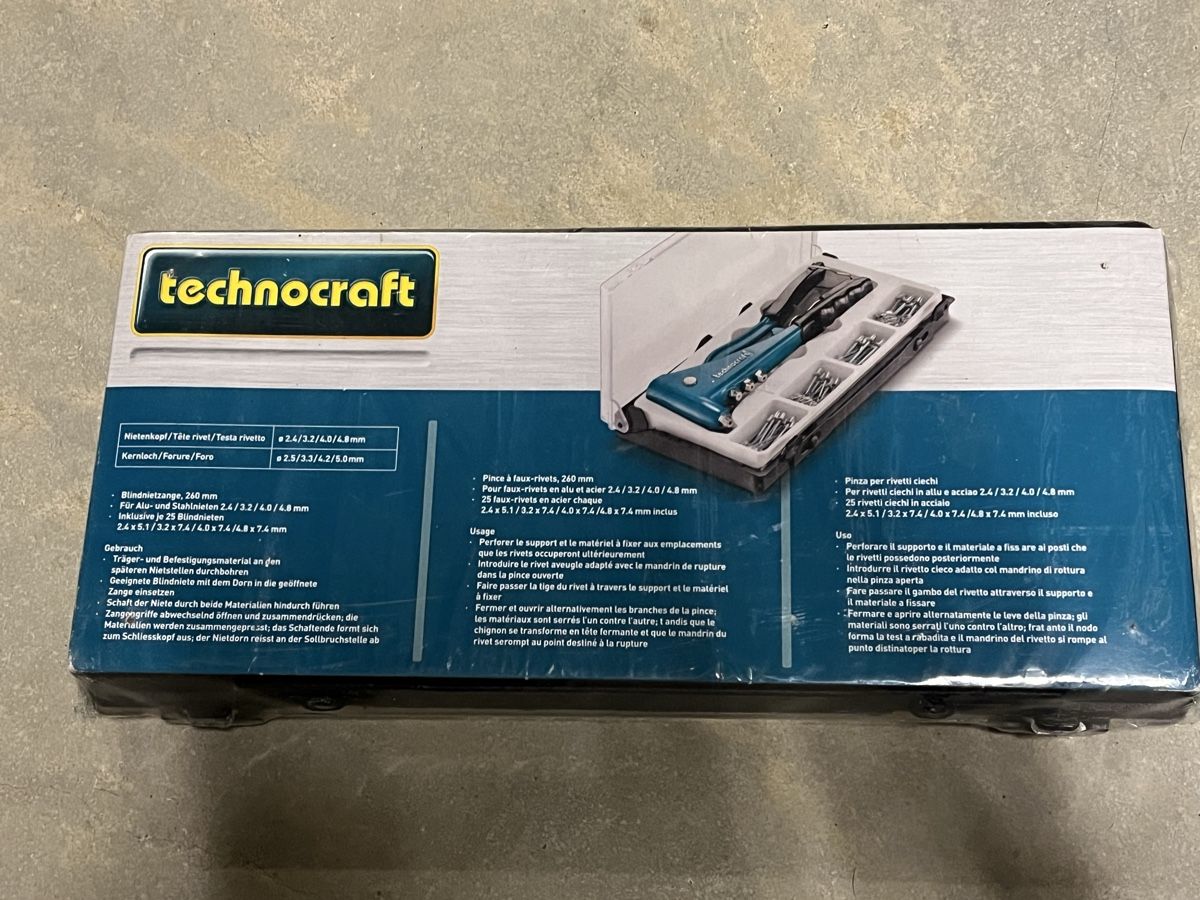 Technocraft Tutti gli attrezzi: Blindnieten-Set, Fabrikneu – Nuovo e nell'imballaggio originale da Safenwil venduto da Vito_Caruso 1