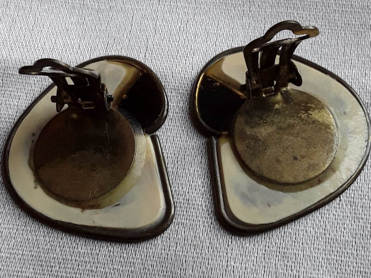 Orecchini pendenti & Orecchini a lobo: Art Déco Vintage Ohrclips 1930 Bakelit – Usato da Zürich venduto da helsan 1