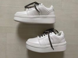 Damen-Turnschuh,weiss, Leoschnürsenkel,von Zebra,Gr.40,Neu!