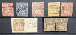 32 + 38 LOT 7 Stück seltene Stempel