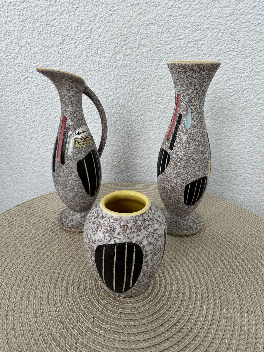 Vasi & Recipienti: Set aus 3 Scheurich Keramik Vasen, West Germany – Usato da Balsthal venduto da Narulya