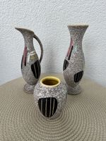 Set aus 3 Scheurich Keramik Vasen, West Germany