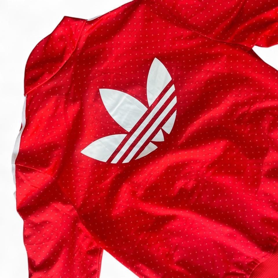 Adidas Giacche: Adidas Gepunktet Jacke Rot – Usato da Riehen venduto da RESTREET 1