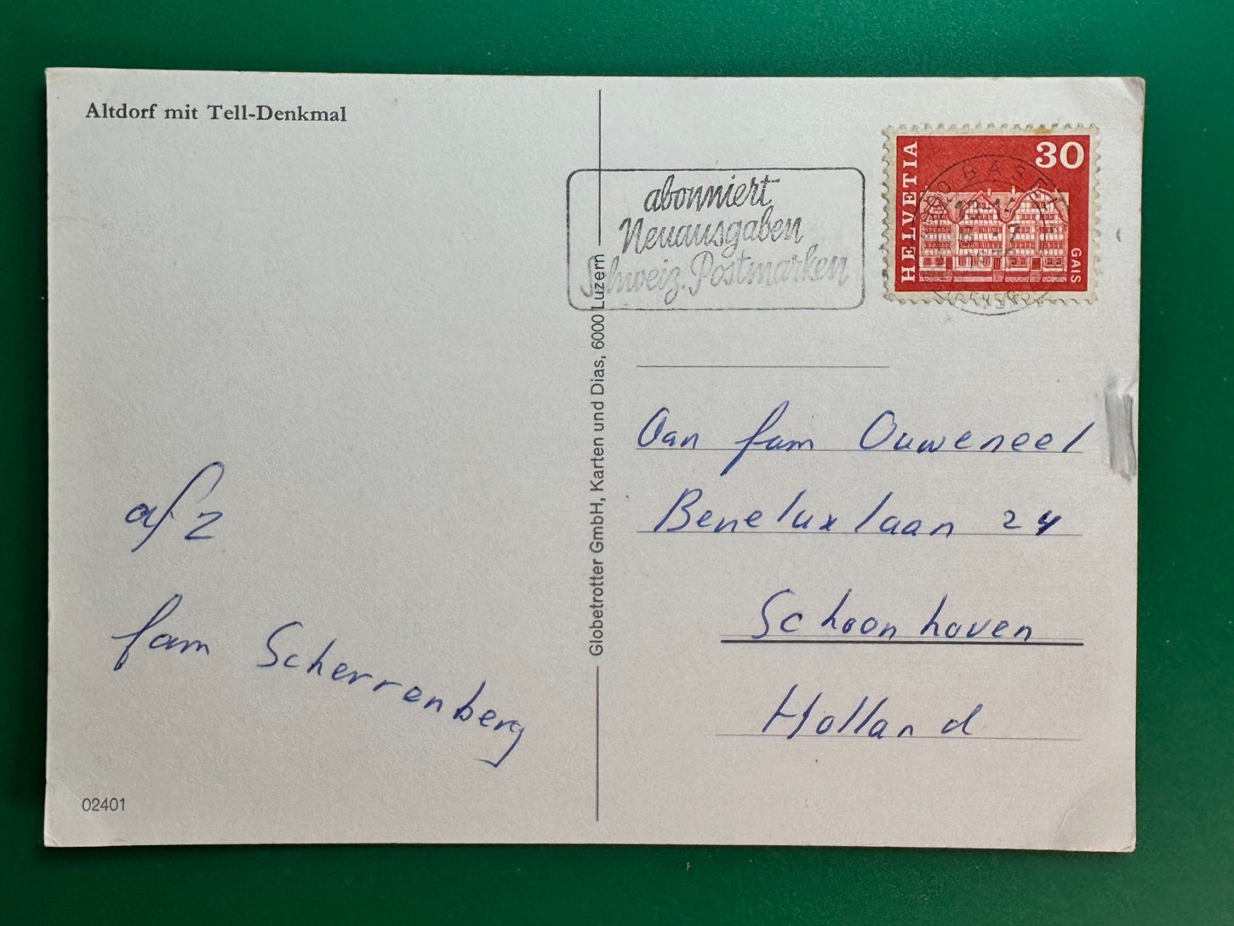 Cartoline postali: Altdorf mit Tell-Denkmal - Oldtimer – Usato da Steg VS venduto da danwer74 1