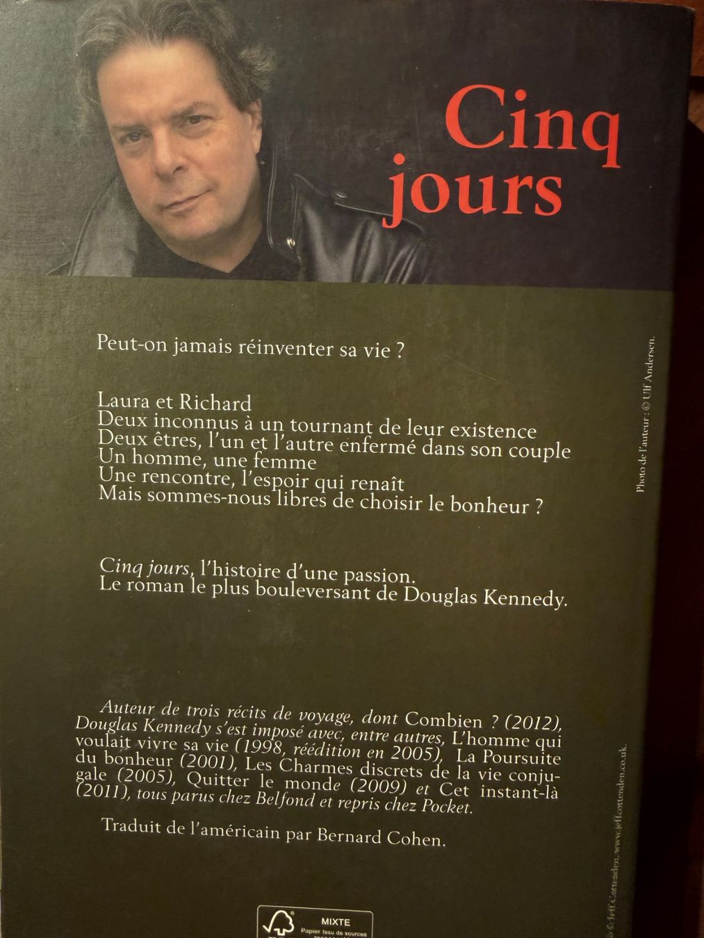 Libri: LIVRE DOUGLAS KENNEDY - CINQ JOURS – Usato da Champéry venduto da Madodusud358 1