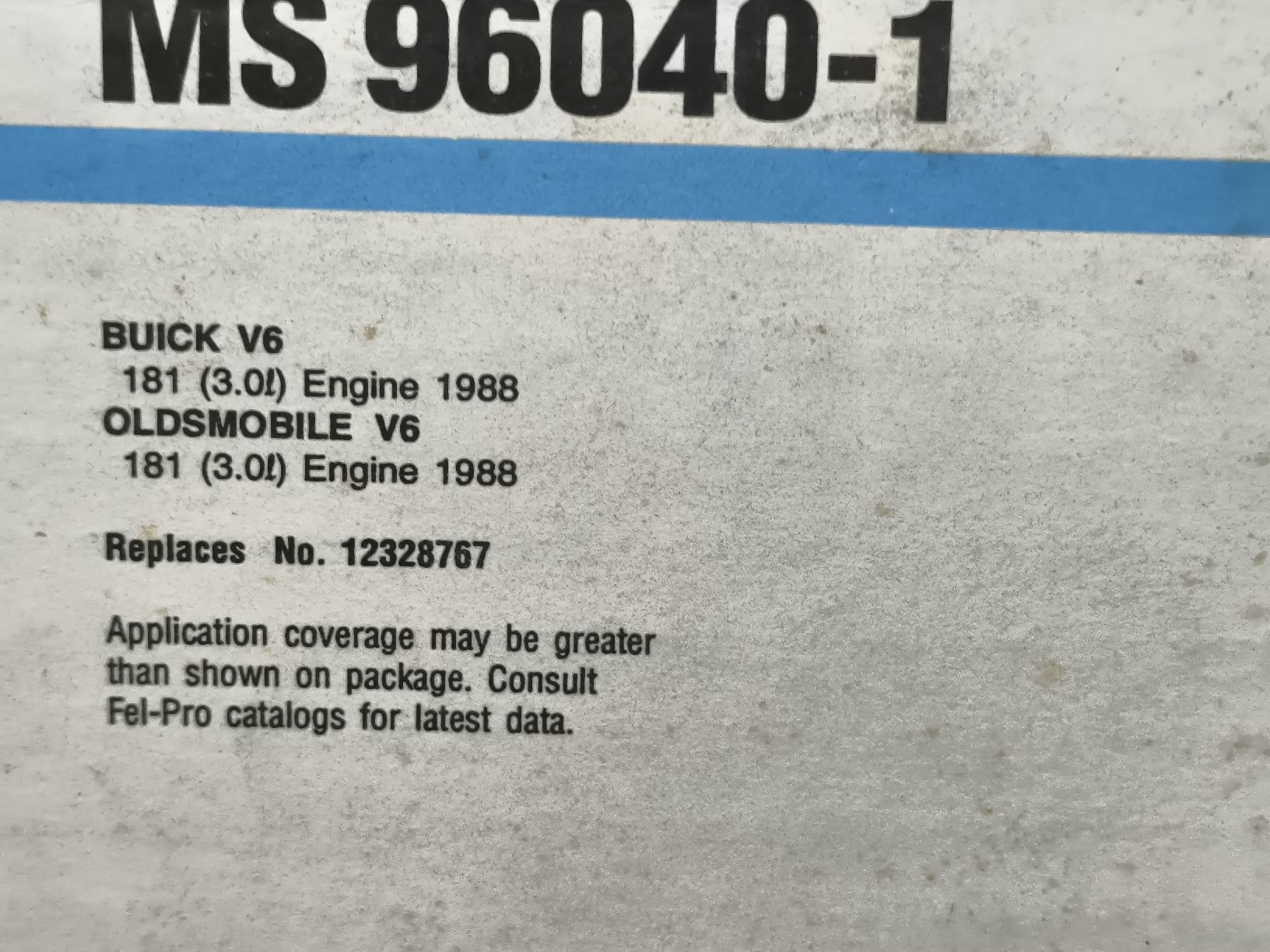 Buick Alle Autoersatzteile: FEL-PRO MS 96040-1 Manifold Set Buick V6 – Neu und originalverpackt aus Oberwil b. Zug von Gto469 3