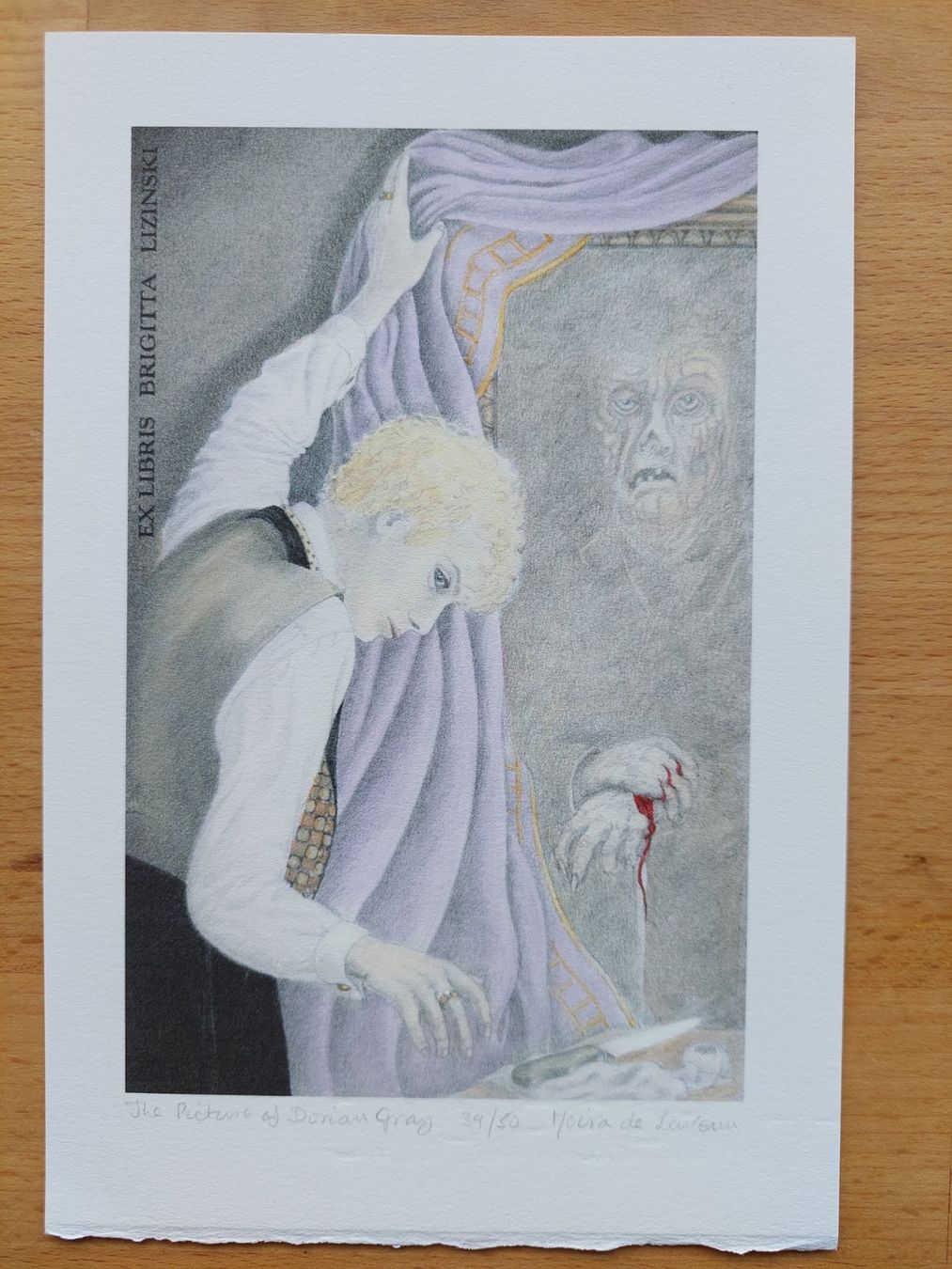 Grafica & Litografie: Exlibris Moira Lavenu - CGD Dorian Gray signiert – Usato da Obfelden venduto da Exlibris-Art