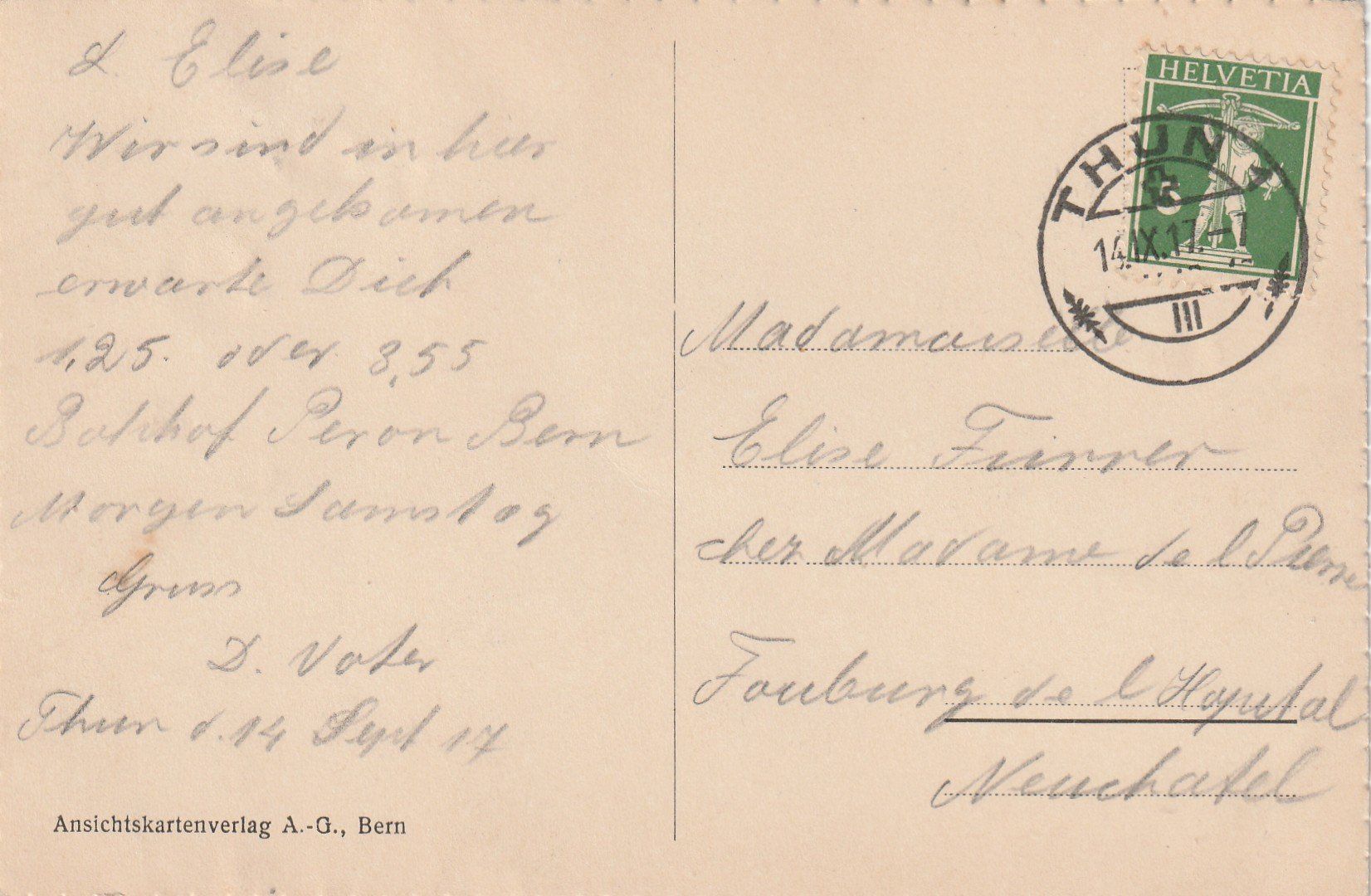 Cartoline postali: Thun Hauptgasse stark belebt – Usato da Rorschacherberg venduto da fratovi2 1