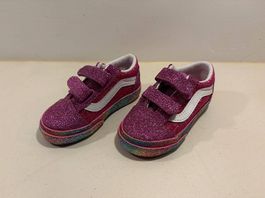 Vans Old Skool V Glitter Rainglow Pink NEU