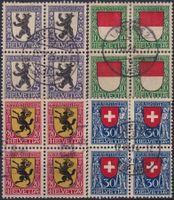 1924, J29-J32 meist saubere Viererblöcke, Kat: 460.-