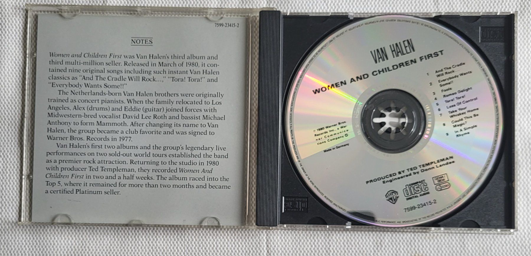 CD: Van Halen - Women and children first – Usato da Villars-sur-glane venduto da Epsilonhike 2