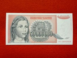 Belgrad 1993 - Jugoslawien - 50000000 Dinara UNC
