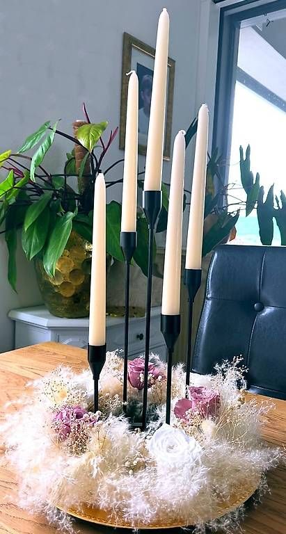 Portacandele: Kerzenständer mit Rosen – Nuovo (secondo la descrizione) da Luzern venduto da Brokiland