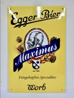 Blechschild EGGER BIER WORB Werbung Werbeschild Schild Blech
