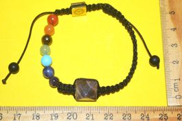 Armband B-236 – Amethyst mit 7 Chakra – Grössenverstellbar