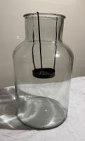 Windlicht Glas/Vase mit Metalleinsatz zum Hängen gebraucht