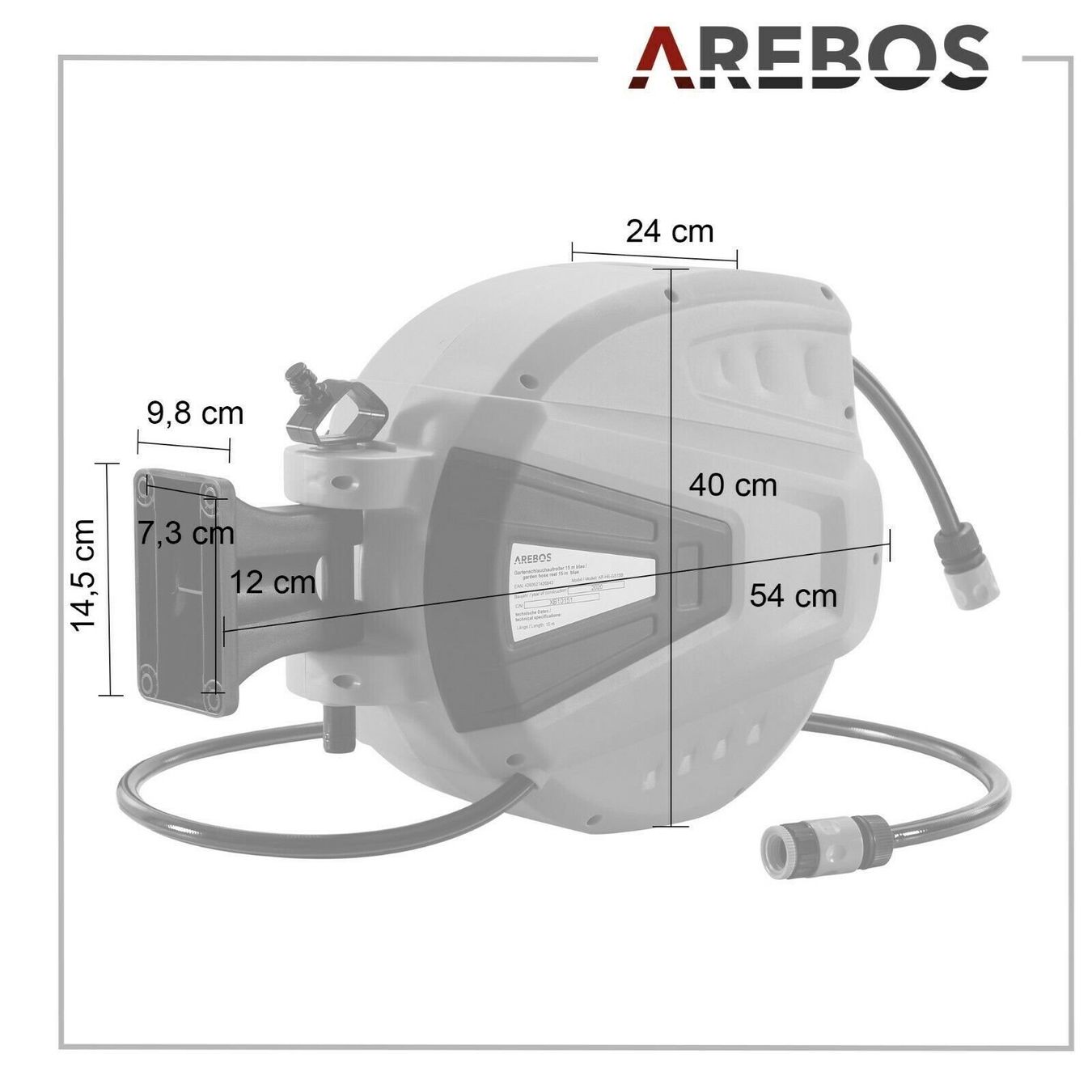 Tubi & Tubi flessibili: Gartenschlauchaufroller Grau 30 m – Nuovo e nell'imballaggio originale da Bottighofen venduto da zaap 4