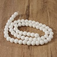 1 Strang natürliche weiße Achat perlen 6 mm