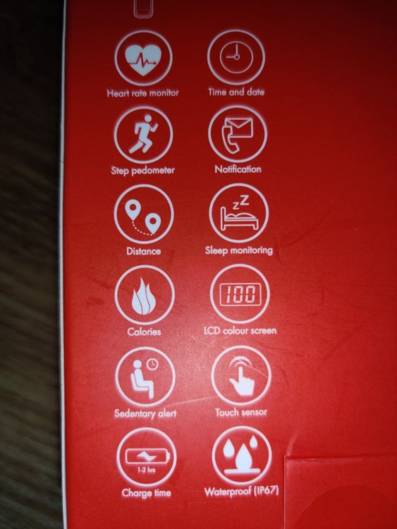 Kappa Fitness Tracker Bluetooth Armband Uhr Wasserdicht IP67 Kaufen