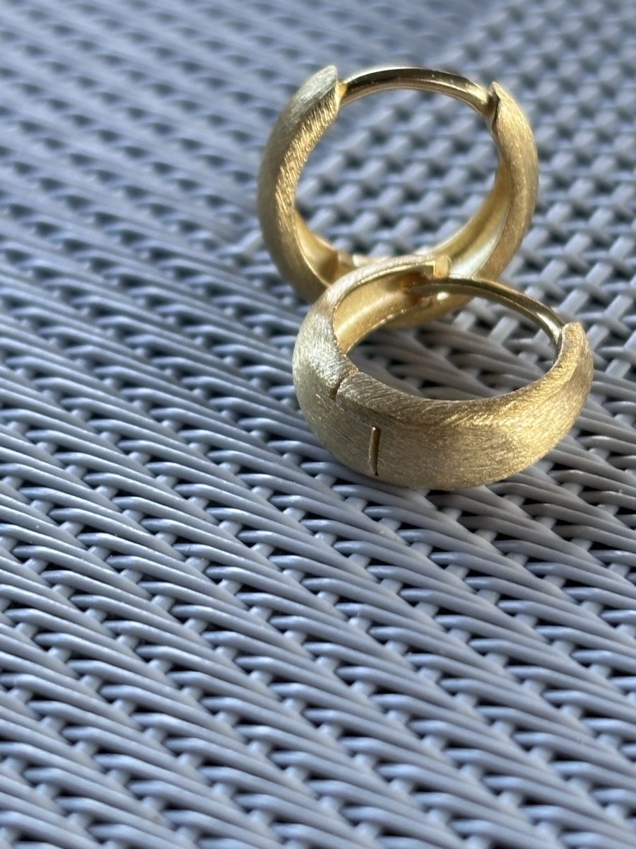 Ohrringe & -stecker: Small 925 silver hoops. Gold plated. 9 mm Size. – Neu (gemäss Beschreibung) aus Dübendorf von S1973E 3