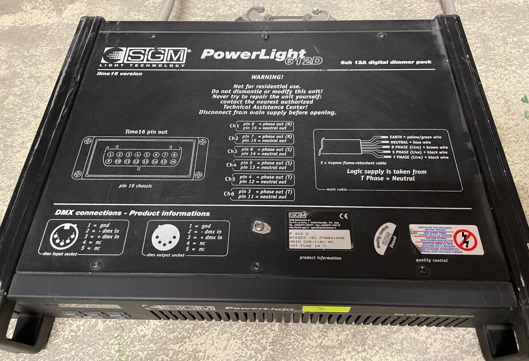 Console di mixaggio: Dimmer SGM Powerlight 612D Harting – Usato da Bülach venduto da Ruedimax 1