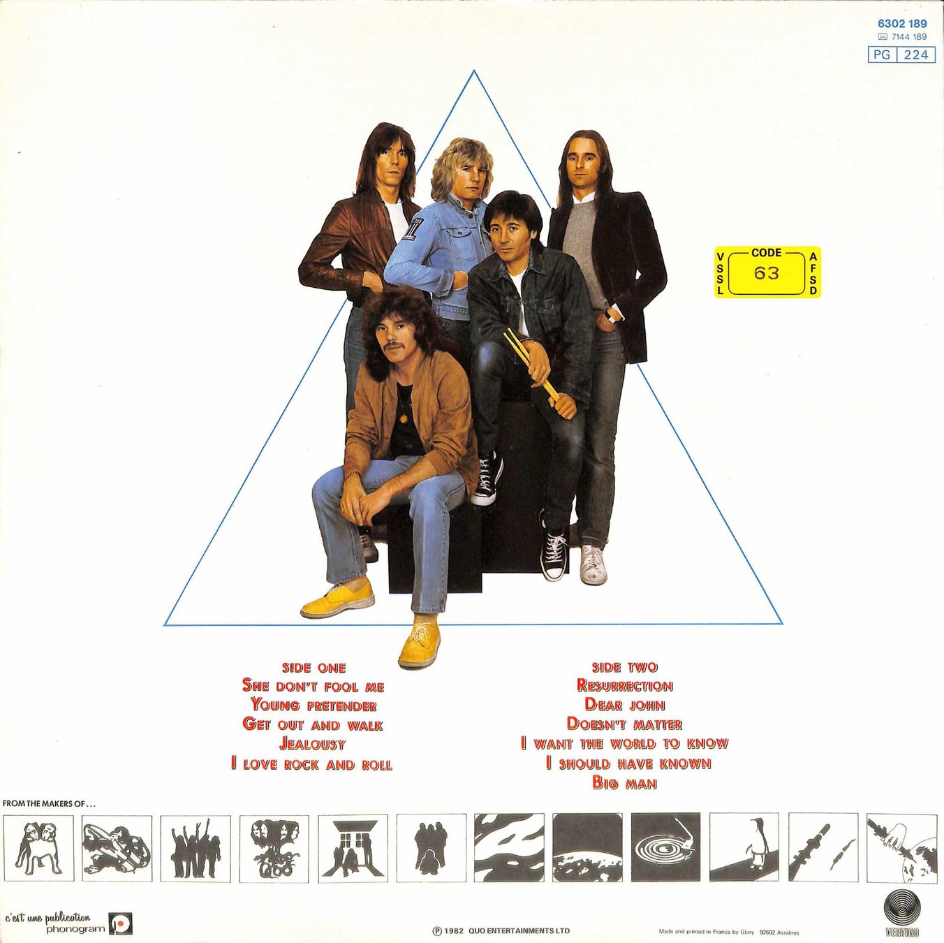 Vinyles: LP Status Quo - 1982 – D'occasion à Trimmis par Beax72 1