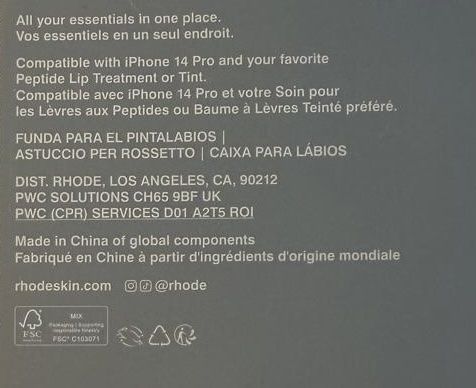 Rhode Covers & Schutzfolien: Coque Rhode pour iPhone 14 Pro, grise, État neuf – Neu und originalverpackt aus Monthey von Ben1 2