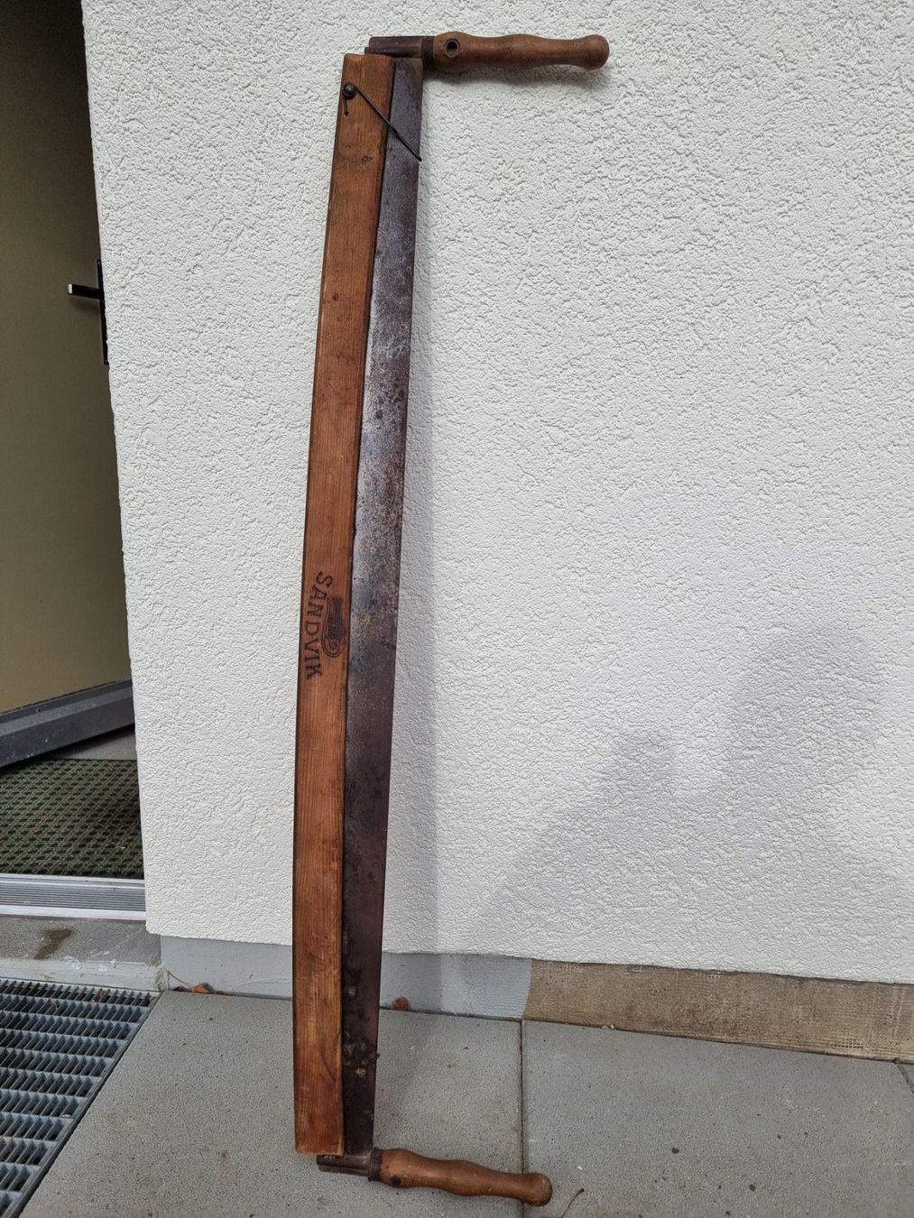 Antike Zweihandsäge, Alte Schrotsäge, Vintage Werkzeug (Gebraucht) in