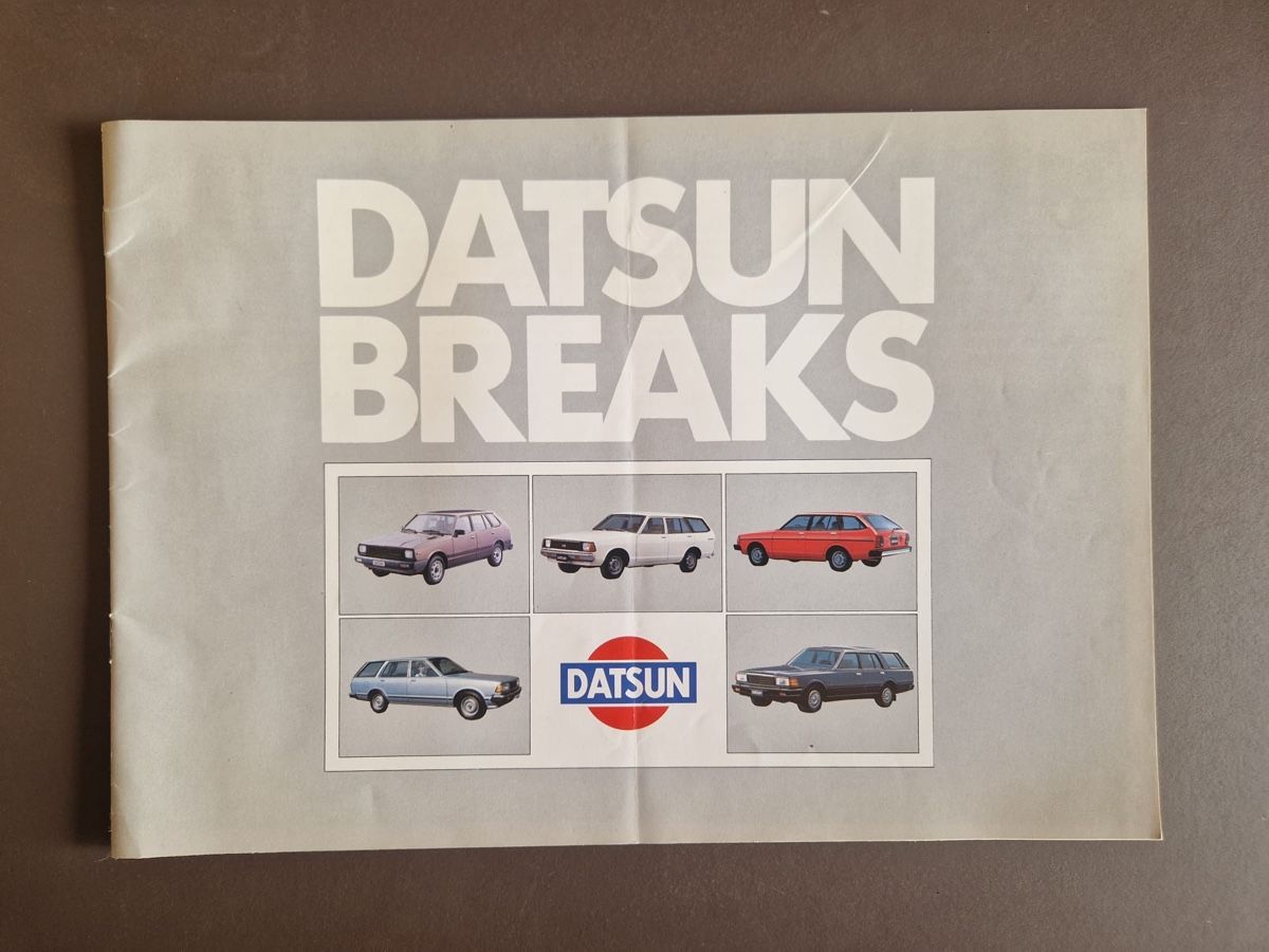 Datsun Documenti: Datsun Cherry & Breaks – 2 originale Auto-Prospekte 70er/80e – Usato da Le Vaud venduto da Balthasar 1