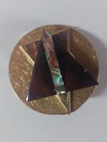 Vintage Clip, goldfarben mit Muster