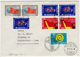 Werbe 1961 - Ballonflug Satzbrief von ZÜRICH nach PFÄFFIKON