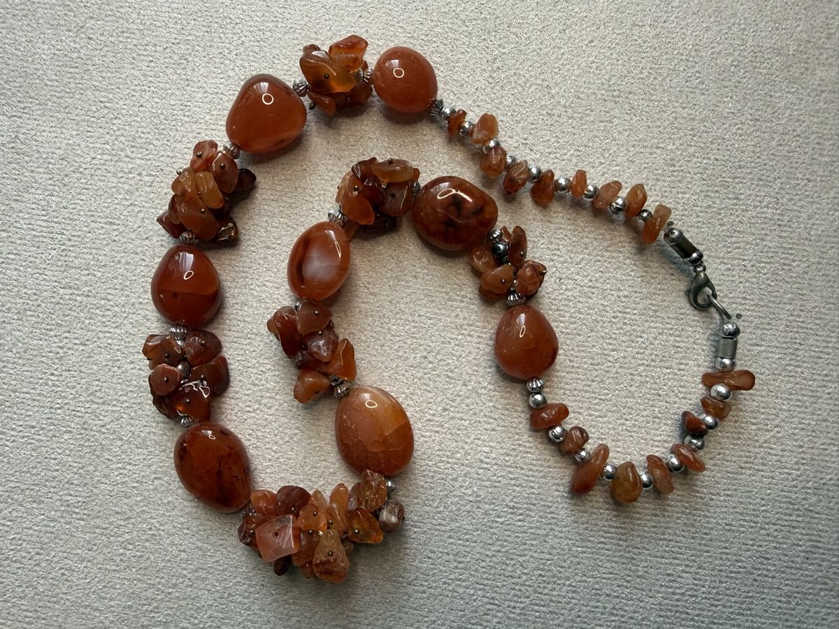 Catenine: Halskette mit Karneol, Vintage – Usato da Lamone venduto da LaCantinaMagica 1