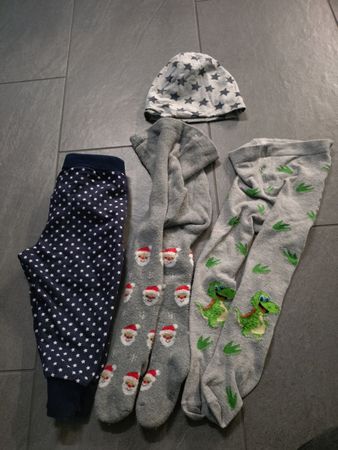 Winter Set: Strumpfhosen und Mütze Grösse 74/80