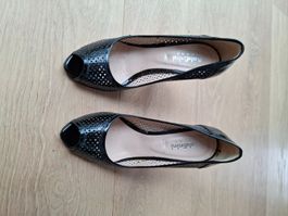 Balldini Trend Echtleder Pumps Schwarz Gr. 37 Top Zustand!