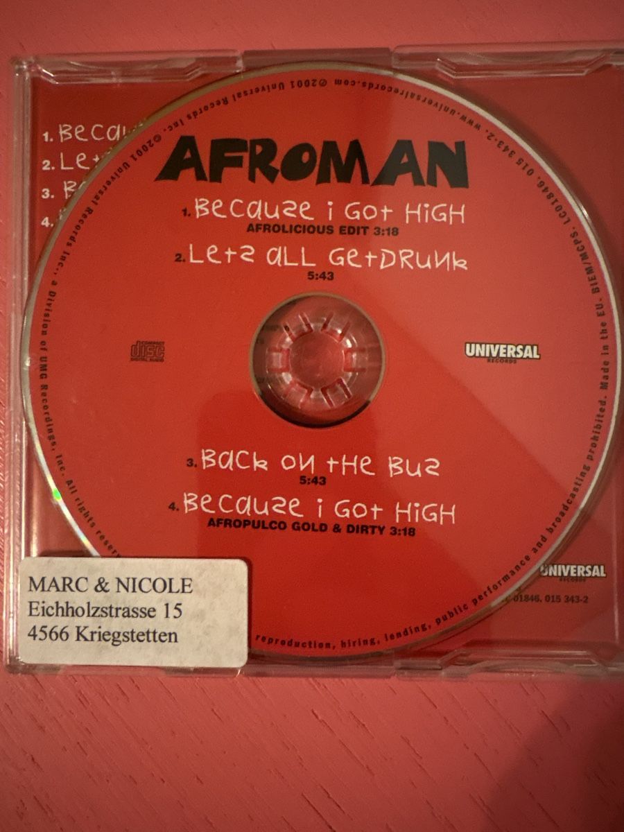 CD: Afroman - Because I Got High – Usato da Lützelflüh-Goldbach venduto da Deiv4 2