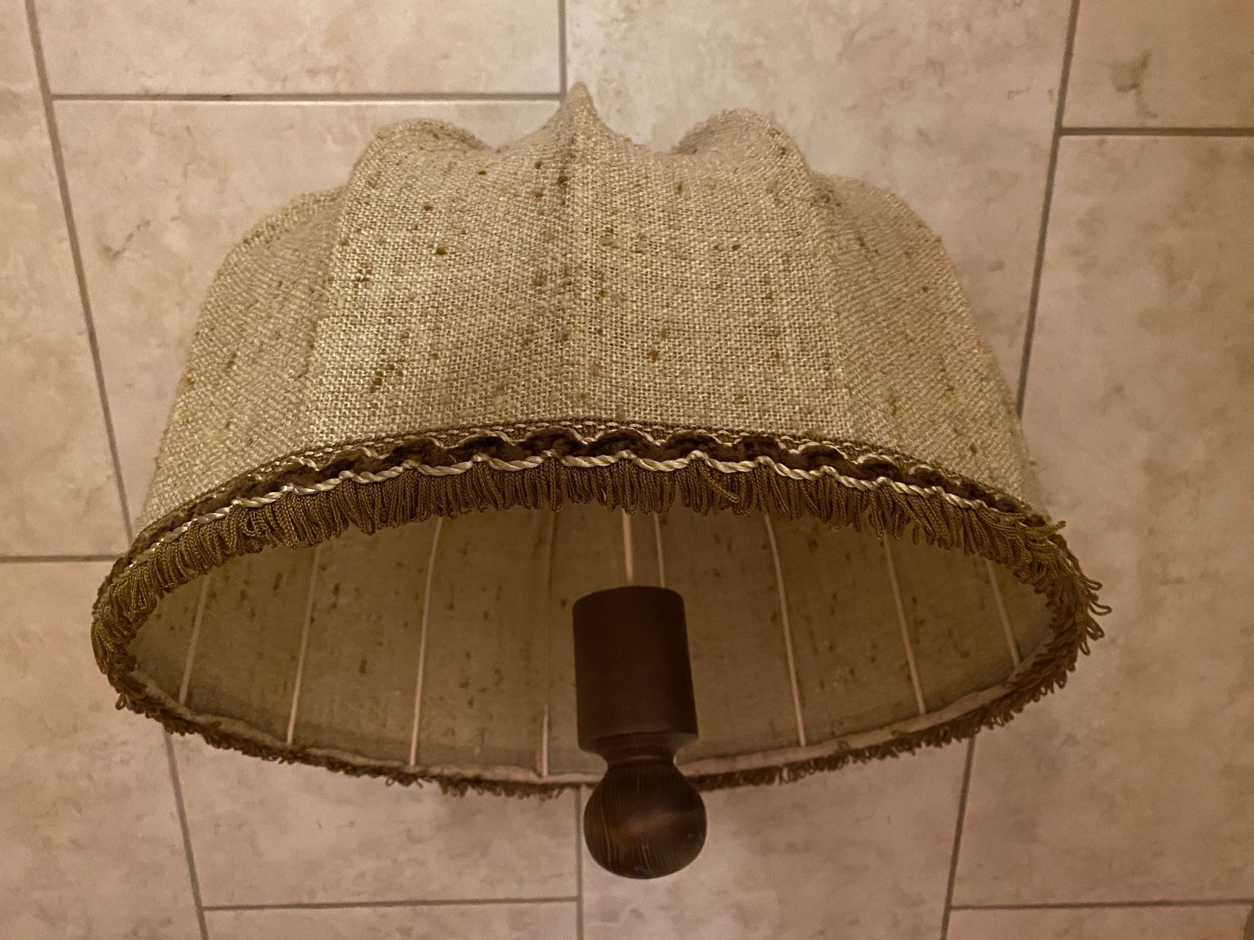 Lampadari & plafoniere: Auszugs-Stofflampe beige – Usato da Bellach venduto da Legdance 1