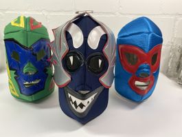 3 Lucha Libre Wrestling Masken Set bunt guter Zustand