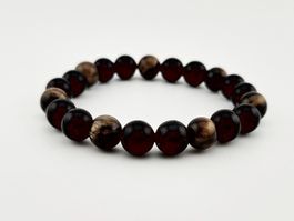 Herrenarmband Tiger-Eye und Onyx Heilsteine/Edelsteine