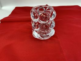 Vintage Teelichthalter aus Glas, Bolsius