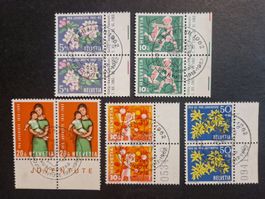 Pro Juventute  1962  paar gestempelt ET