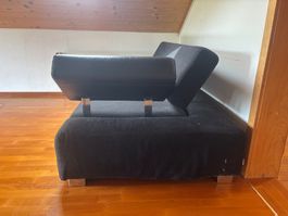 Gratis abzugeben: Schwarzes Schlafsofa Schwarzes Schlafsofa