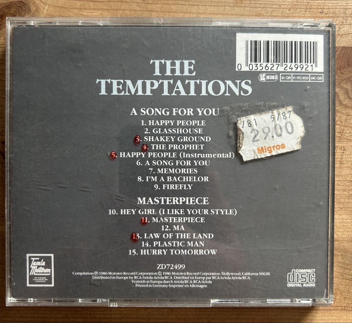 CD: CD The Temptations – Usato da Brislach venduto da gre_t5pb 1
