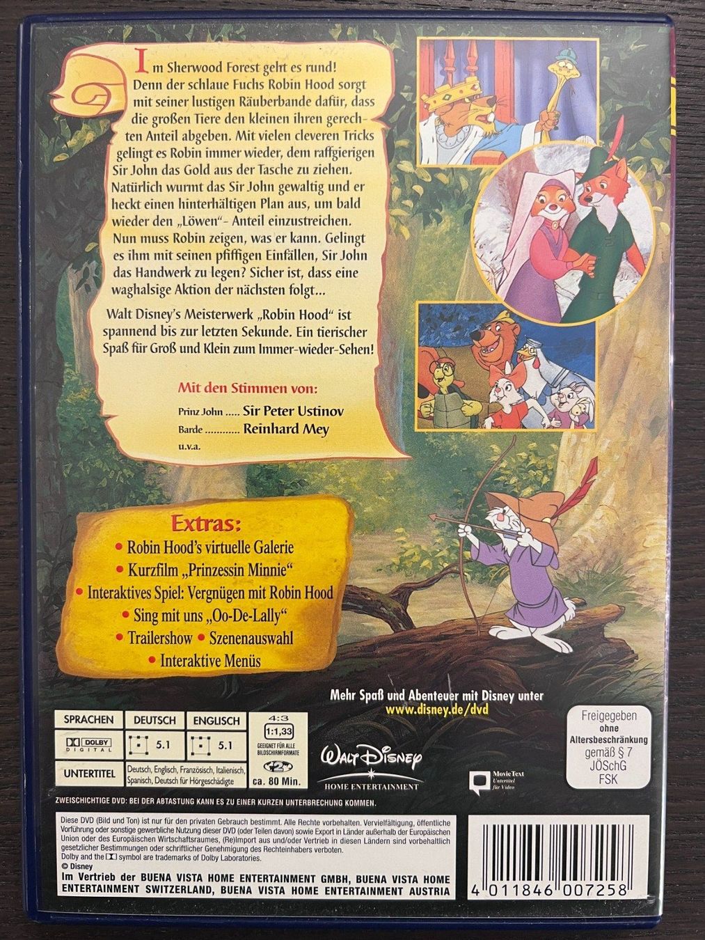 Tutti i DVDs: Robin Hood ( Disney ) – Usato da Zürich venduto da FilmFreunde 1