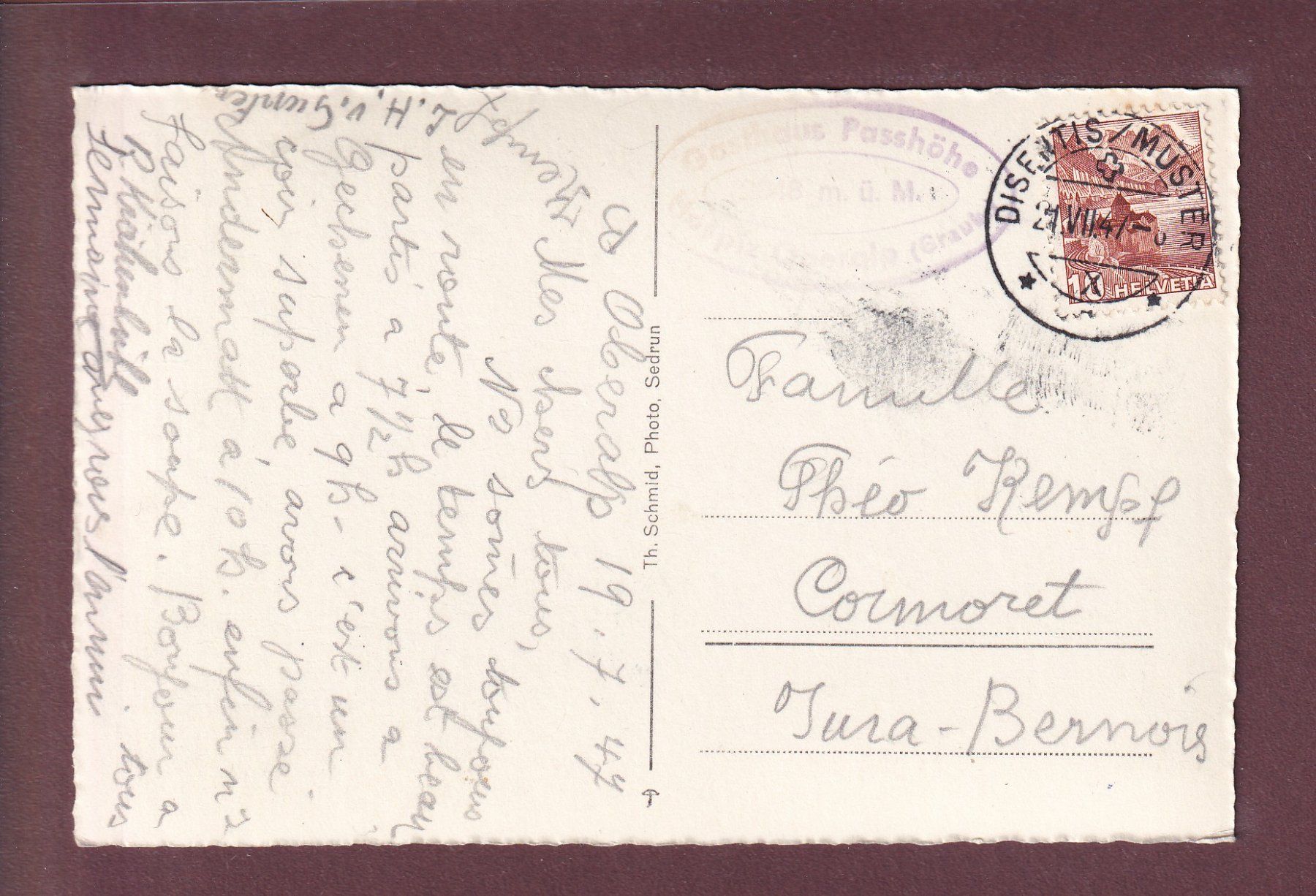 Ansichtskarten: OBERALPSEE - 1947 – Gebraucht aus Pully von nicecards 1