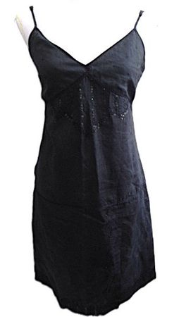 Gr. 36 / 38 s. Masse NAFNAF Kleid aus Ramie mit Pailletten