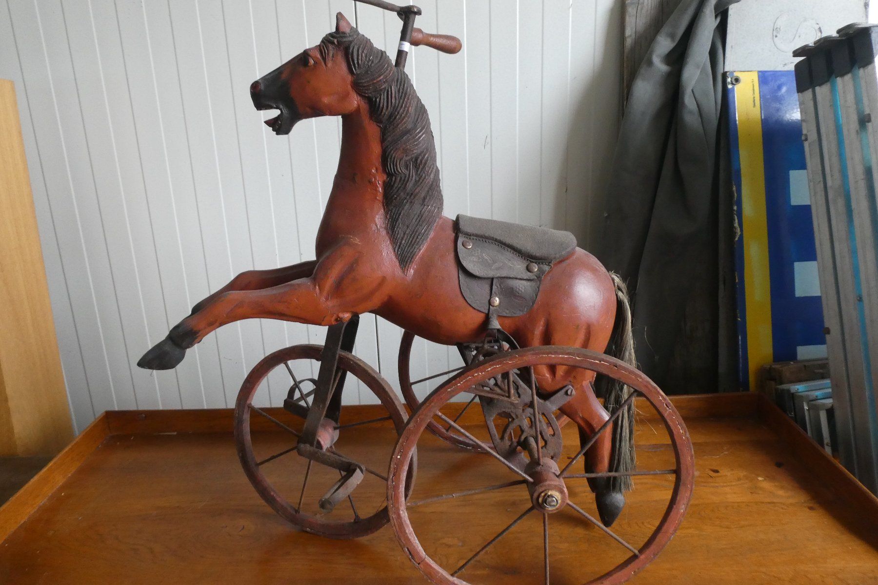 Veicoli per bambini: Cheval Tricycle ancien – Usato da Fontaines NE venduto da monloisir 6