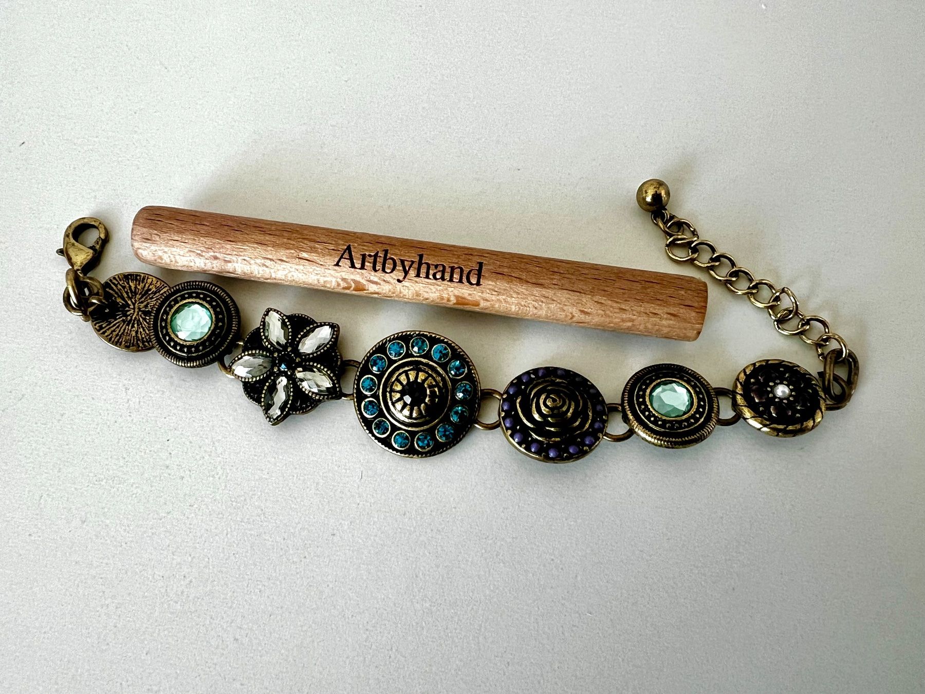 Bracciali & Braccialetti: Statement - Cooles Glitzerband aus Messing – Usato da Ruswil venduto da artbyhand 8